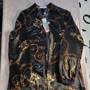 Buddy Love Black & Gold Long Duster